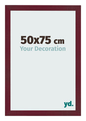 Photo Frame 50x75 cm Wine Red Swept MDF Bologna Front Size | Yourdecoration.com