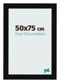 Photo Frame 50x75cm Black Silver Polished MDF Pisa Front Size | Yourdecoration.com