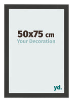 Photo Frame 50x75cm Black Woodgrain MDF Bologna Front Size | Yourdecoration.com
