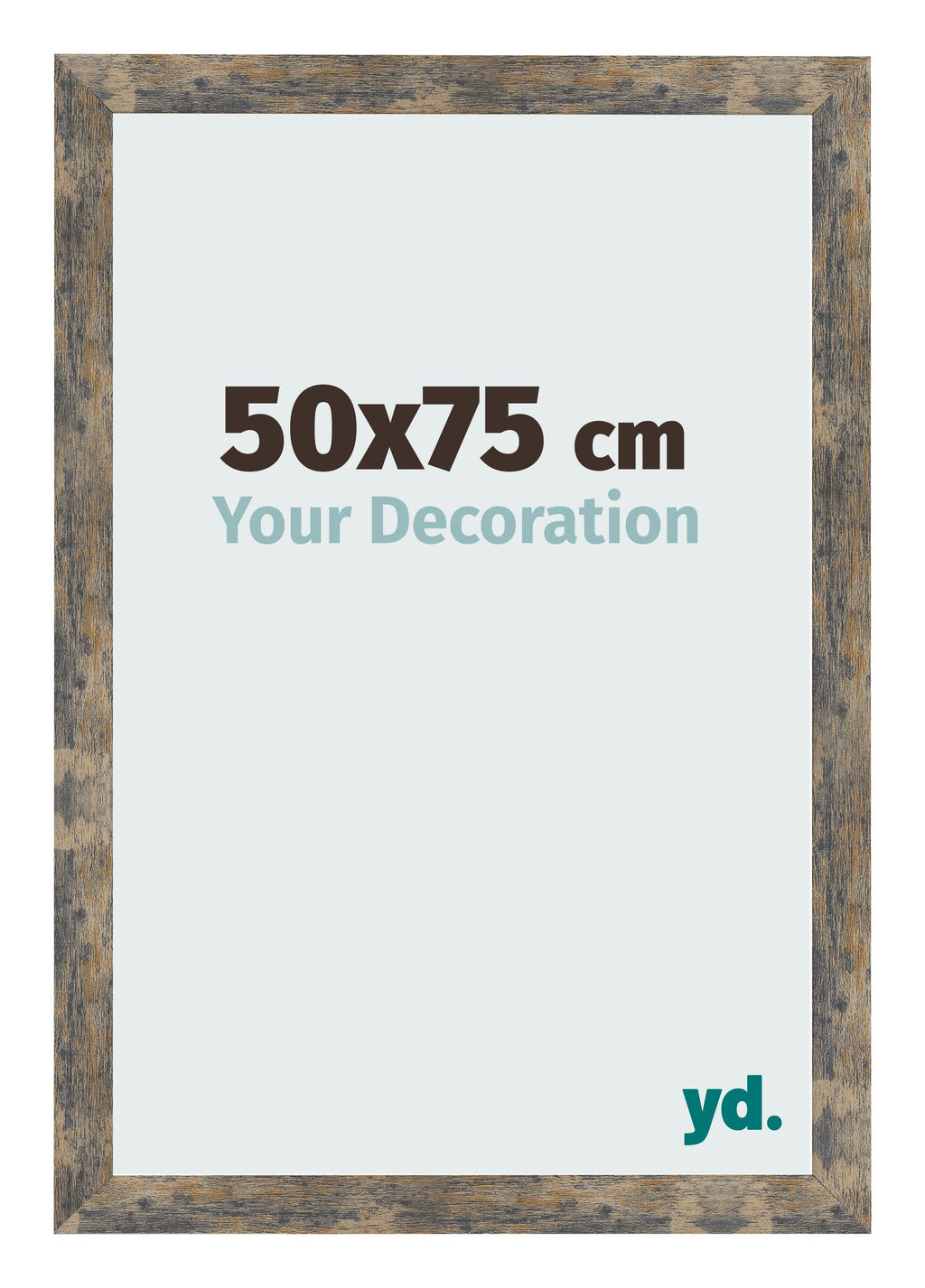 Photo Frame 50x75cm Blue Gold Melange MDF Bologna Front Size | Yourdecoration.com