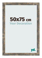 Photo Frame 50x75cm Blue Gold Melange MDF Bologna Front Size | Yourdecoration.com