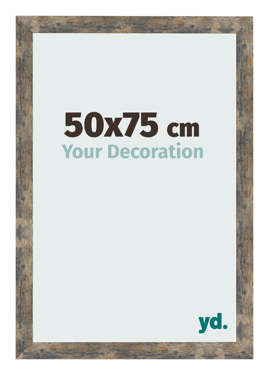 Photo Frame 50x75cm Blue Gold Melange MDF Bologna Front Size | Yourdecoration.com