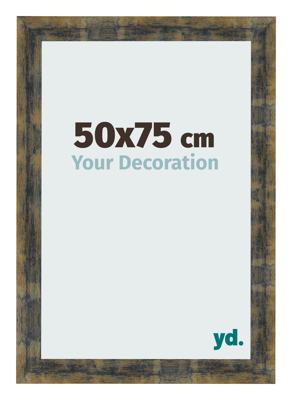 Photo Frame 50x75cm Blue Gold Melange MDF Pisa Front Size | Yourdecoration.com