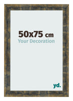 Photo Frame 50x75cm Blue Gold Melange MDF Pisa Front Size | Yourdecoration.com