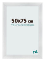 Photo Frame 50x75cm Silver Black Swept MDF Pisa Front Size | Yourdecoration.com