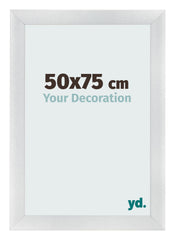 Photo Frame 50x75cm Silver Black Swept MDF Pisa Front Size | Yourdecoration.com