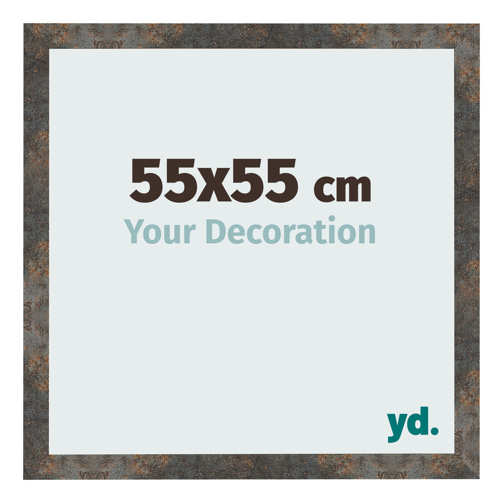 Photo Frame 55x55 cm Oxidized Metal MDF Bologna Front Size | Yourdecoration.com