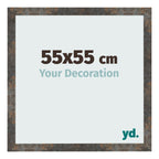Photo Frame 55x55 cm Oxidized Metal MDF Bologna Front Size | Yourdecoration.com