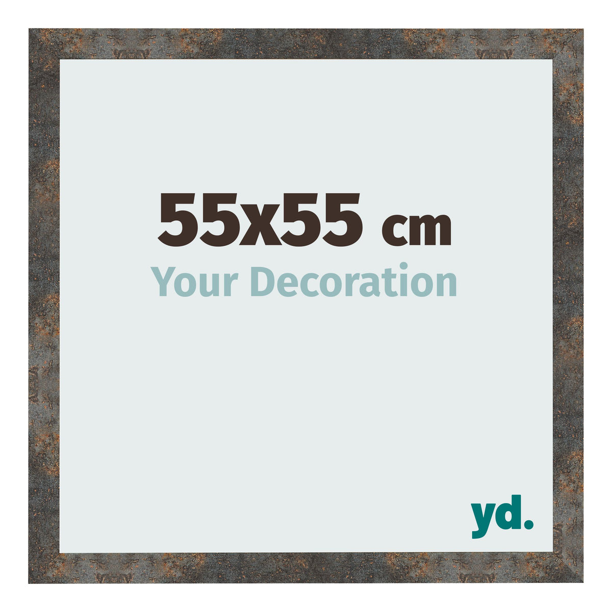 Photo Frame 55x55 cm Oxidized Metal MDF Bologna Front Size | Yourdecoration.com