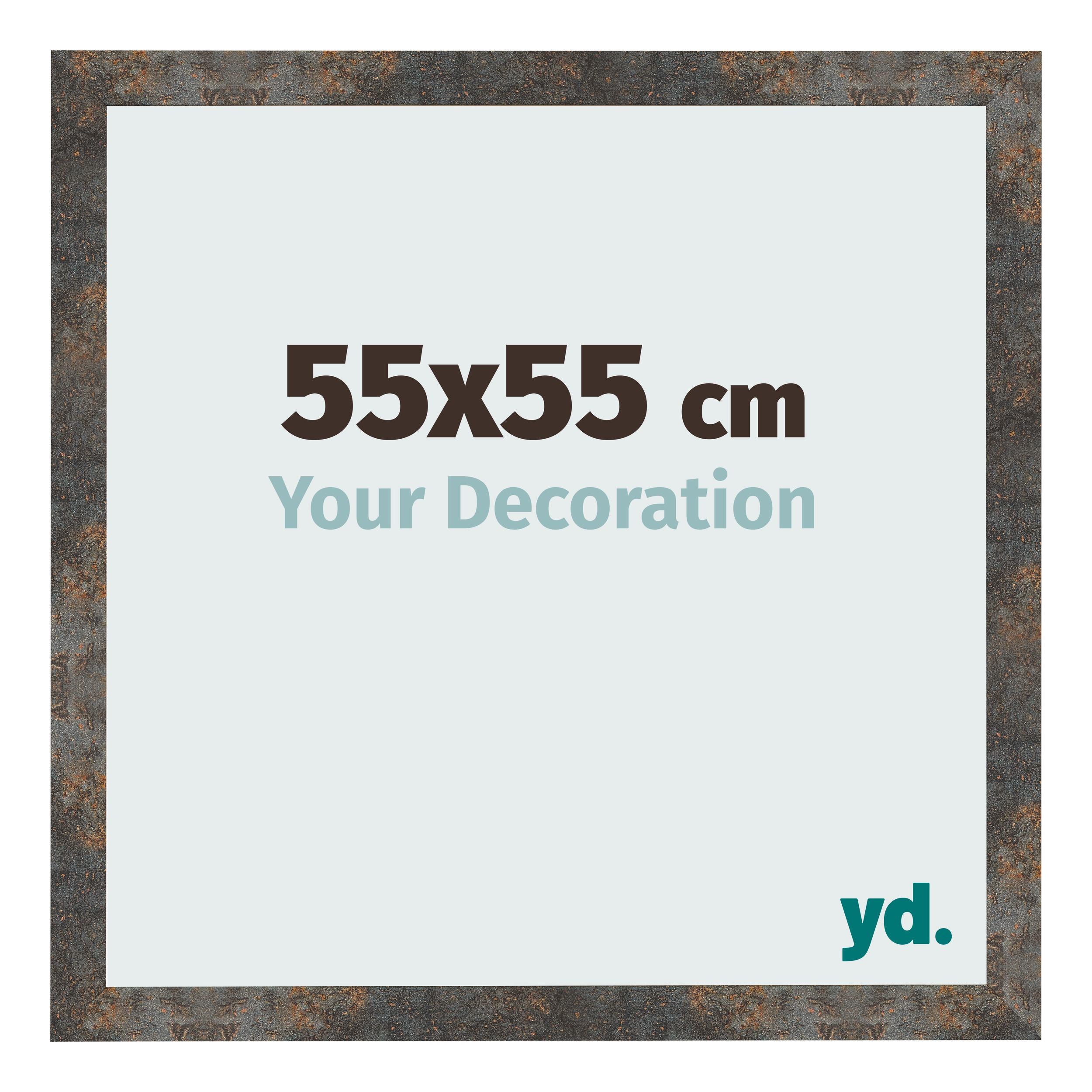 Photo Frame 55x55 cm Oxidized Metal MDF Bologna Front Size | Yourdecoration.com
