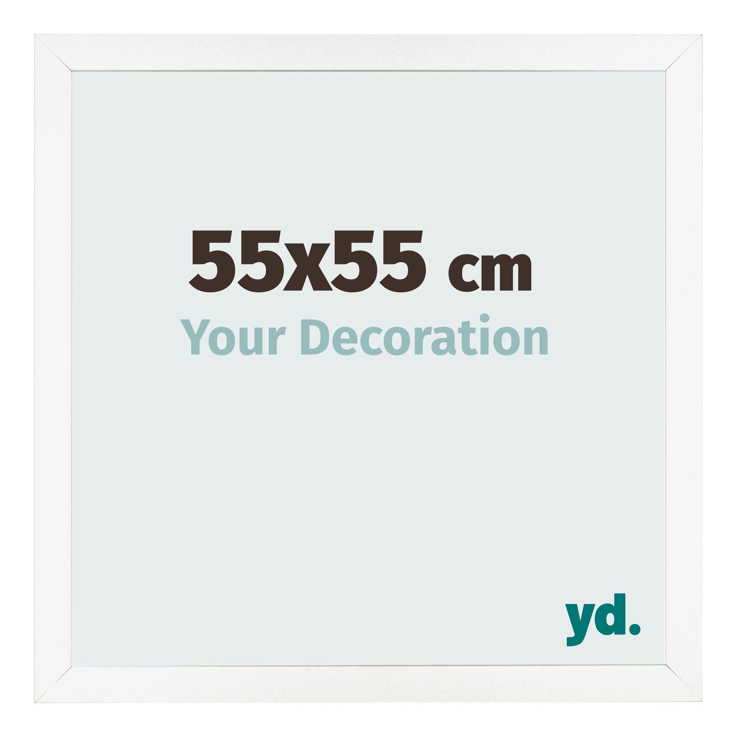 Photo Frame 55x55 cm White High Gloss MDF Bologna Front Size | Yourdecoration.com