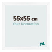 Photo Frame 55x55 cm White Matte MDF Bologna Front Size | Yourdecoration.com