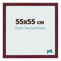 Photo Frame 55x55 cm Wine Red Swept MDF Bologna Front Size | Yourdecoration.com