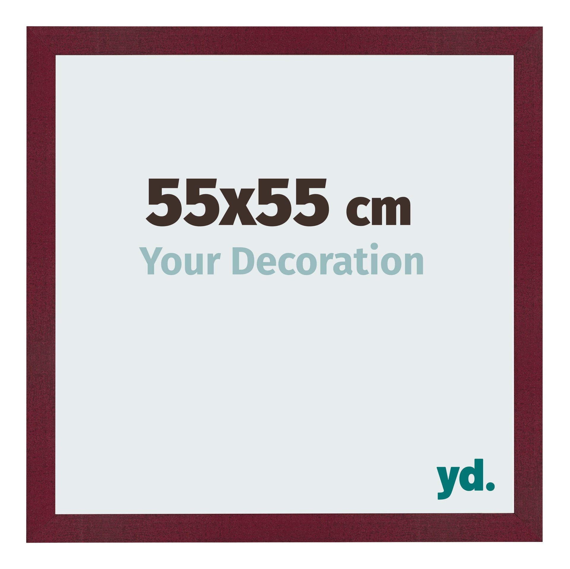 Photo Frame 55x55 cm Wine Red Swept MDF Bologna Front Size | Yourdecoration.com