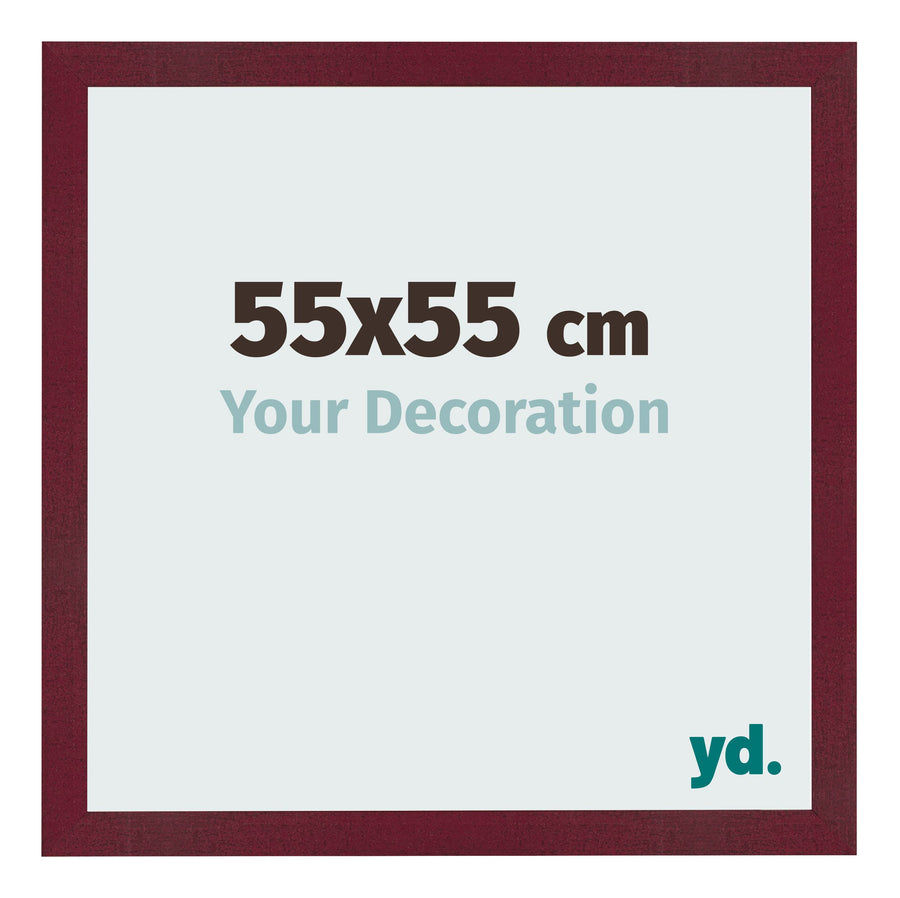 Photo Frame 55x55 cm Wine Red Swept MDF Bologna Front Size | Yourdecoration.com
