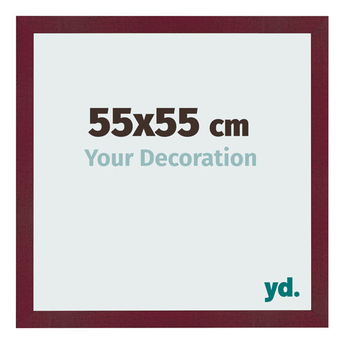 Photo Frame 55x55 cm Wine Red Swept MDF Bologna Front Size | Yourdecoration.com