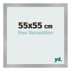 Photo Frame 55x55cm Aluminum Brushed MDF Bologna Front Size | Yourdecoration.com