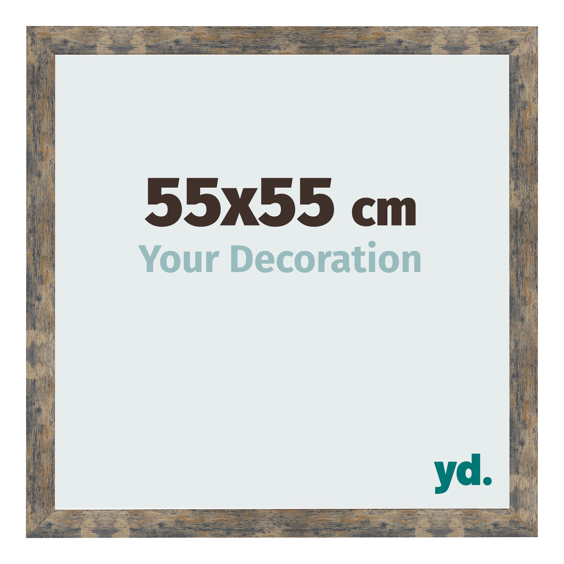 Photo Frame 55x55cm Blue Gold Melange MDF Bologna Front Size | Yourdecoration.com