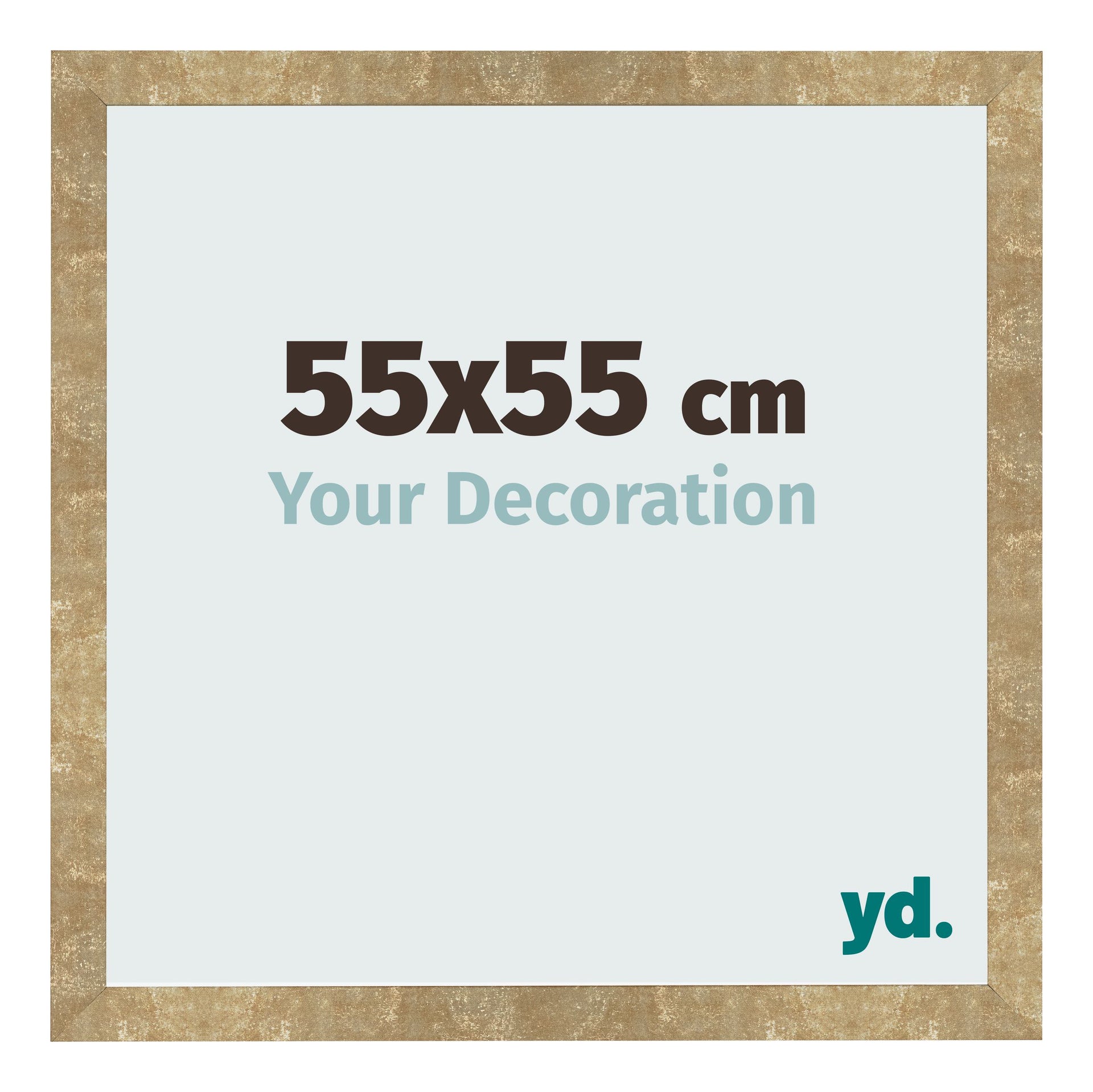 Photo Frame 55x55cm Gold Antique MDF Bologna Front Size | Yourdecoration.com