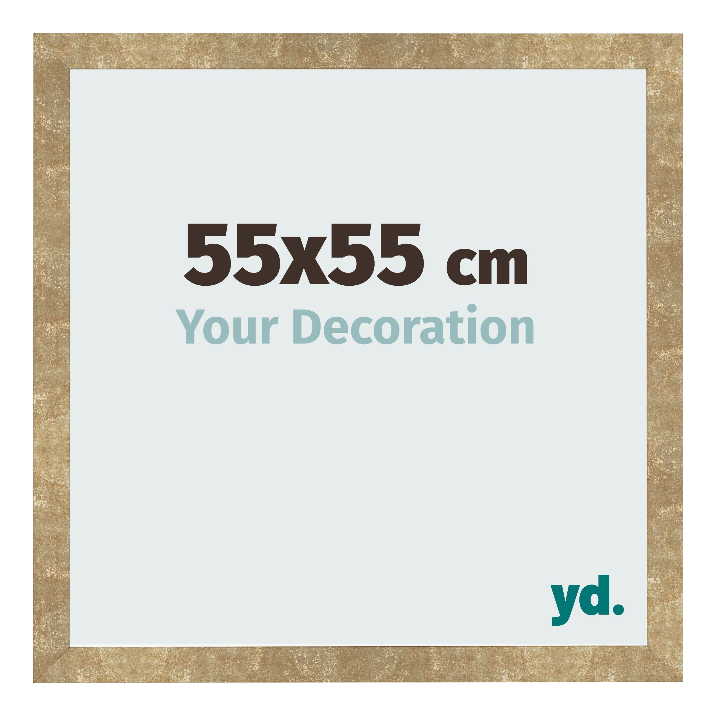 Photo Frame 55x55cm Gold Antique MDF Bologna Front Size | Yourdecoration.com