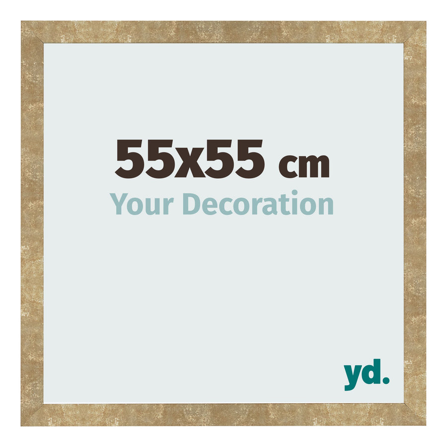 Photo Frame 55x55cm Gold Antique MDF Bologna Front Size | Yourdecoration.com