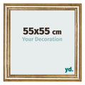 Photo Frame 55x55cm Gold Antique MDF Lazio Front Size | Yourdecoration.com