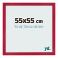 Photo Frame 55x55cm Red MDF Bologna Front Size | Yourdecoration.com