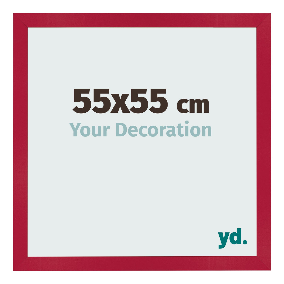 Photo Frame 55x55cm Red MDF Bologna Front Size | Yourdecoration.com