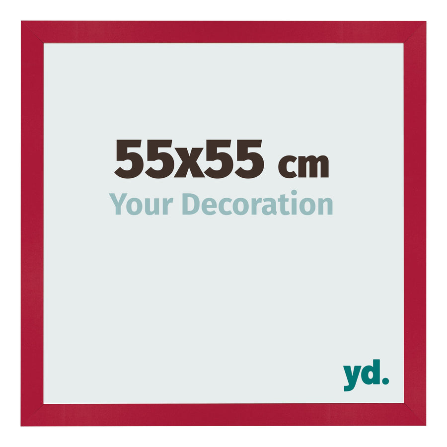 Photo Frame 55x55cm Red MDF Bologna Front Size | Yourdecoration.com