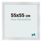 Photo Frame 55x55cm Silver Black Swept MDF Pisa Front Size | Yourdecoration.com