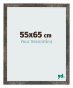 Photo Frame 55x65 cm Oxidized Metal MDF Bologna Front Size | Yourdecoration.com