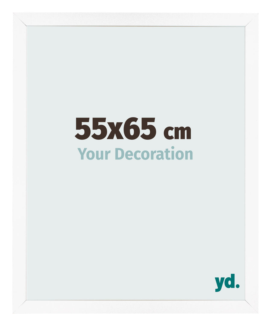 Photo Frame 55x65 cm White Matte MDF Bologna Front Size | Yourdecoration.com