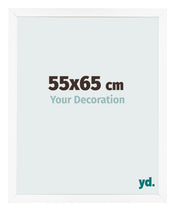 Photo Frame 55x65 cm White Matte MDF Bologna Front Size | Yourdecoration.com