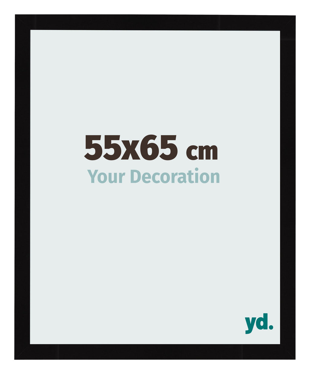 Photo Frame 55x65cm Black High Gloss MDF Bologna Front Size | Yourdecoration.com