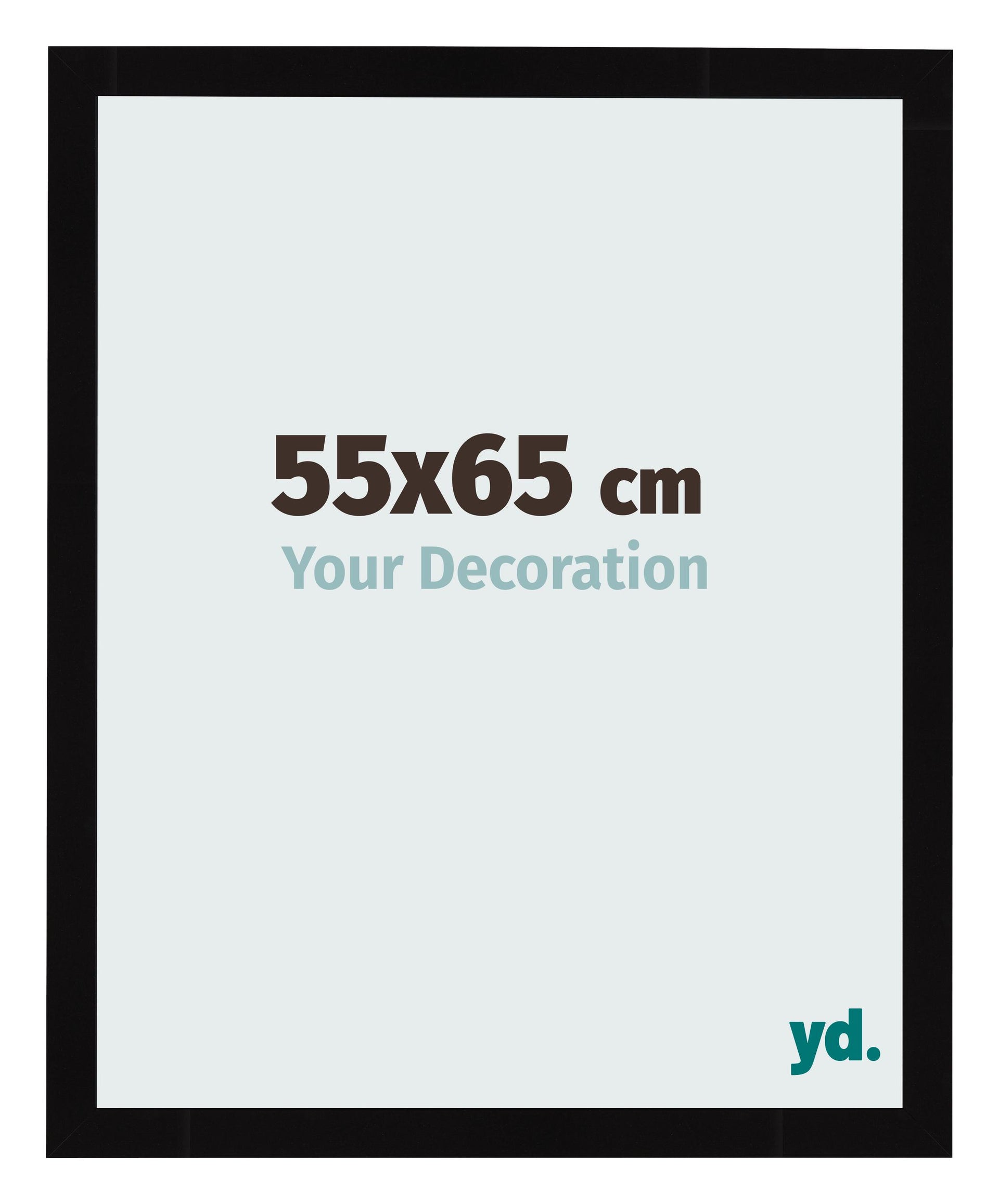 Photo Frame 55x65cm Black High Gloss MDF Bologna Front Size | Yourdecoration.com