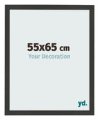 Photo Frame 55x65cm Black Woodgrain MDF Bologna Front Size | Yourdecoration.com