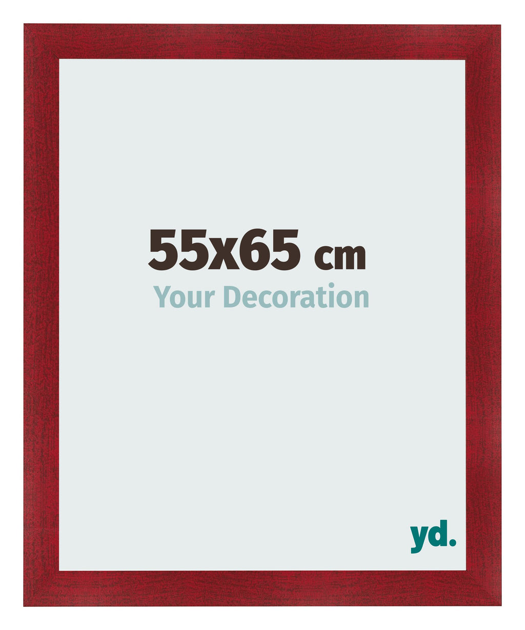 Photo Frame 55x65cm Wine Red Swept MDF Pisa Front Size | Yourdecoration.com