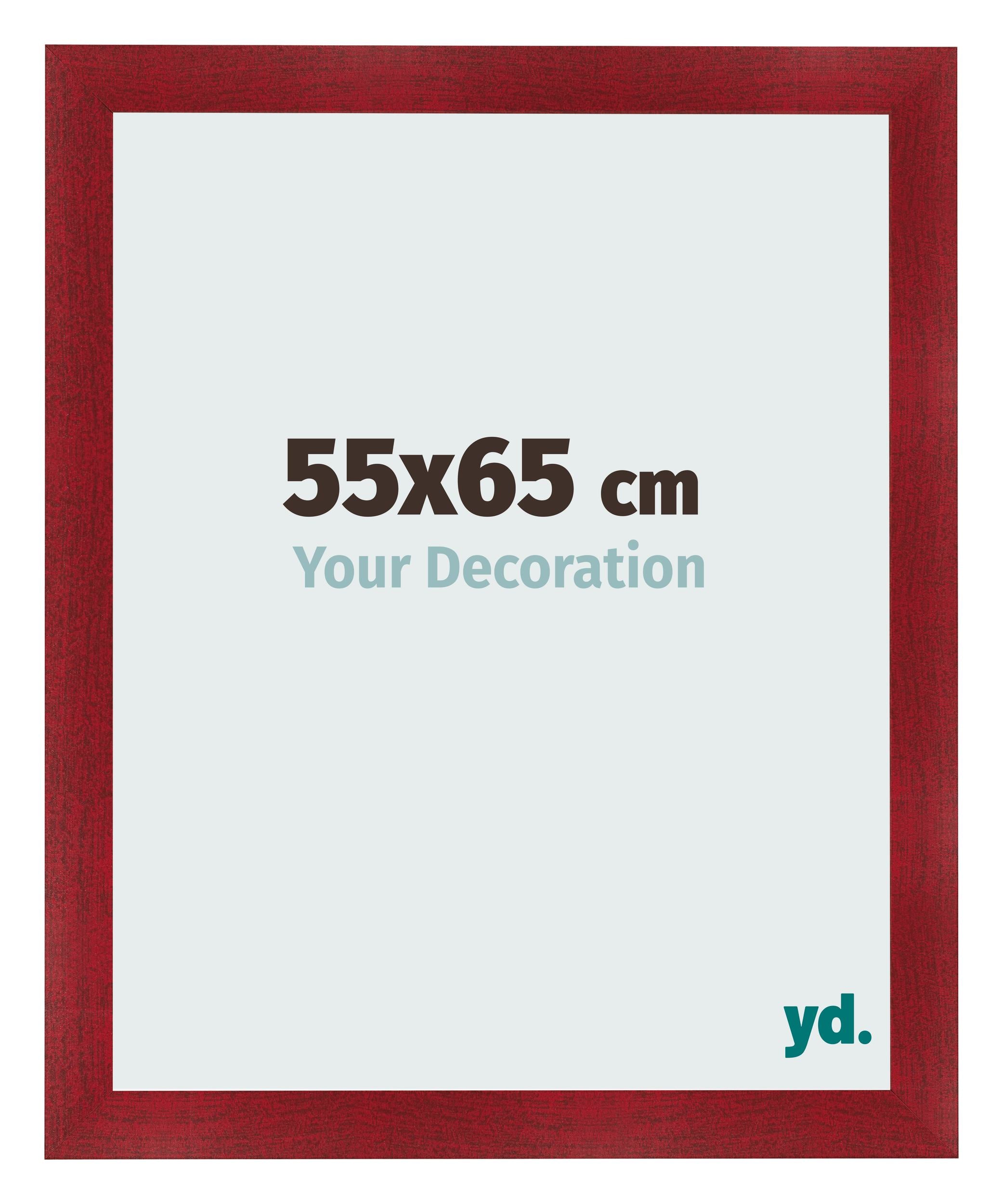 Photo Frame 55x65cm Wine Red Swept MDF Pisa Front Size | Yourdecoration.com