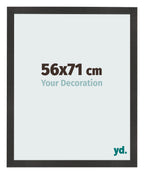 Photo Frame 56x71 cm Black Matte MDF Bologna Front Size | Yourdecoration.com