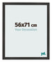 Photo Frame 56x71 cm Black Matte MDF Bologna Front Size | Yourdecoration.com