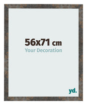 Photo Frame 56x71 cm Oxidized Metal MDF Bologna Front Size | Yourdecoration.com