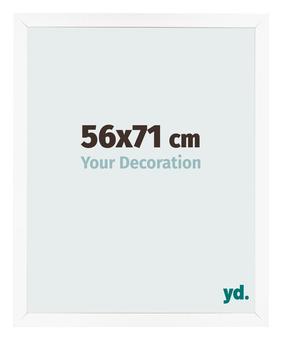 Photo Frame 56x71 cm White Matte MDF Bologna Front Size | Yourdecoration.com