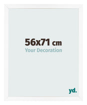 Photo Frame 56x71 cm White Matte MDF Bologna Front Size | Yourdecoration.com