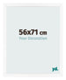 Photo Frame 56x71 cm White Matte MDF Bologna Front Size | Yourdecoration.com