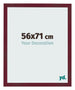 Photo Frame 56x71 cm Wine Red Swept MDF Bologna Front Size | Yourdecoration.com