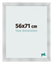 Photo Frame 56x71cm Aluminum Brushed MDF Pisa Front Size | Yourdecoration.com