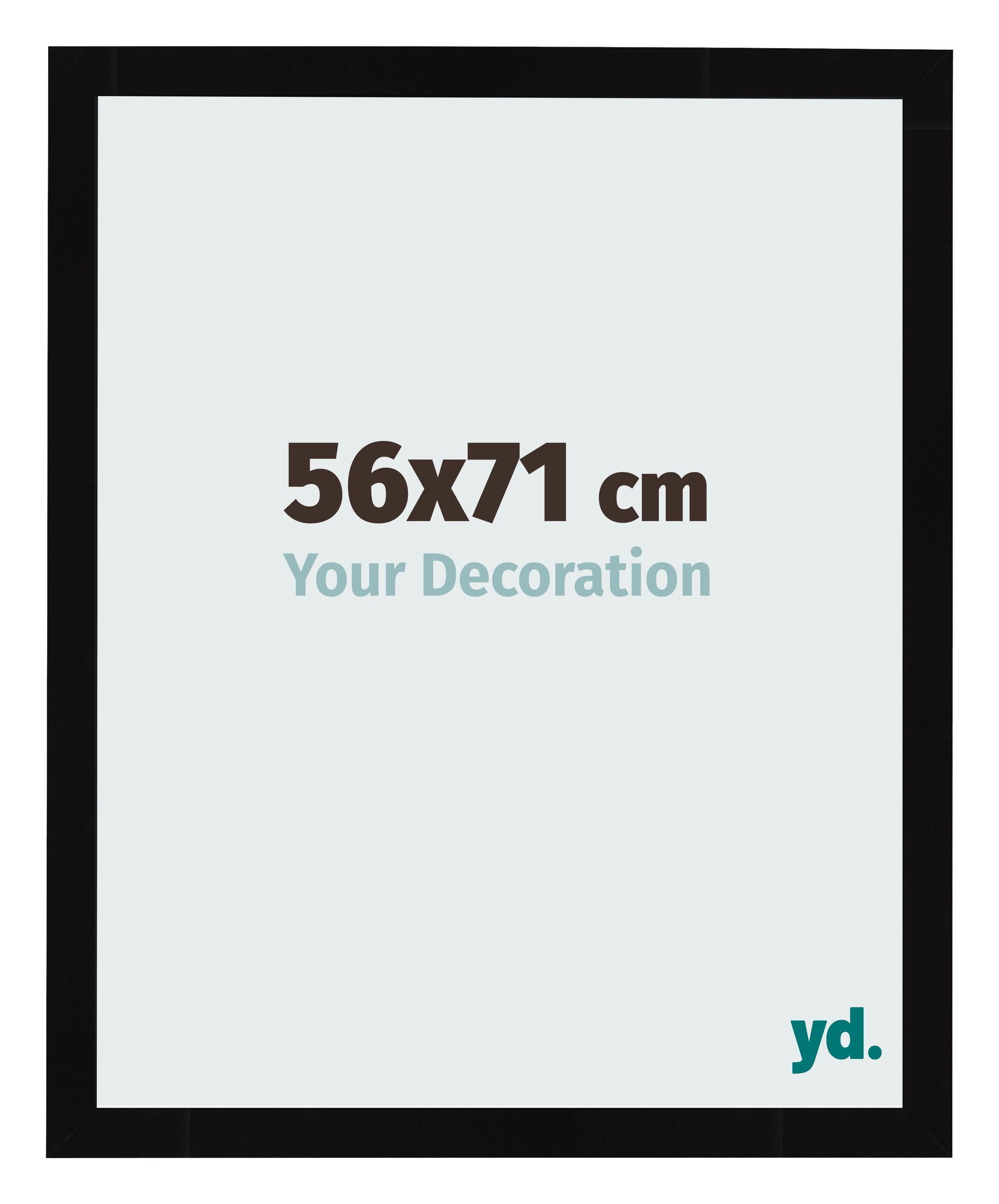 Photo Frame 56x71cm Black High Gloss MDF Bologna Front Size | Yourdecoration.com