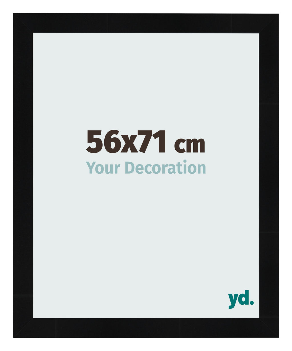 Photo Frame 56x71cm Black Silver Polished MDF Pisa Front Size | Yourdecoration.com