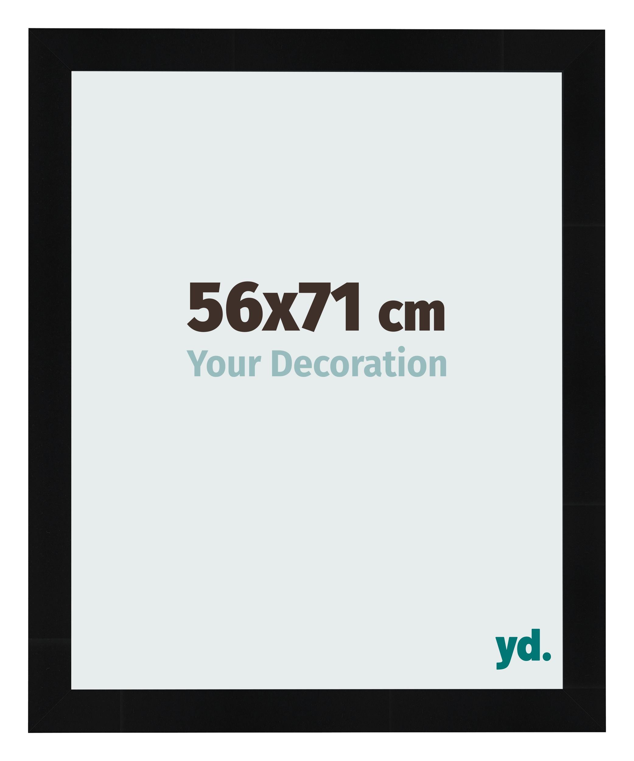 Photo Frame 56x71cm Black Silver Polished MDF Pisa Front Size | Yourdecoration.com
