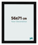 Photo Frame 56x71cm Black Silver Polished MDF Pisa Front Size | Yourdecoration.com